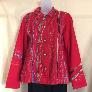 Coldwater Creek medium embellished jacket/blazer